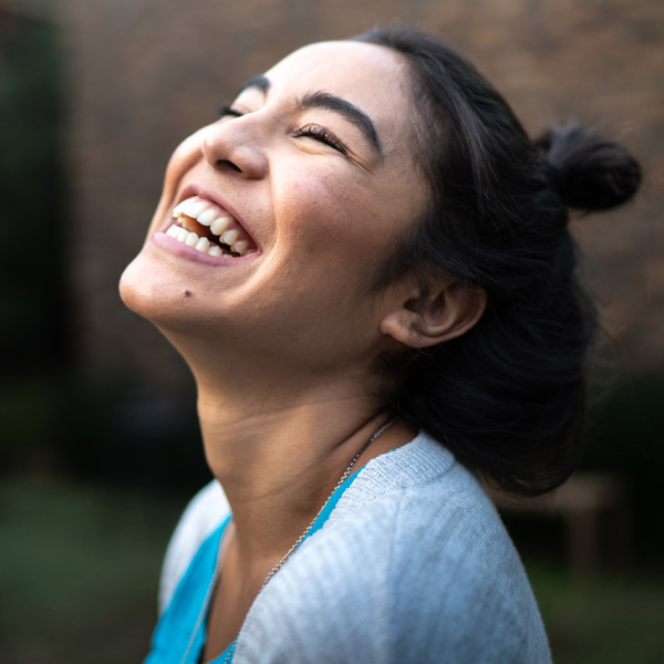 woman smiling